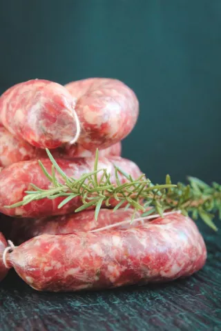 Risotto mit Radicchio und Bratwurst