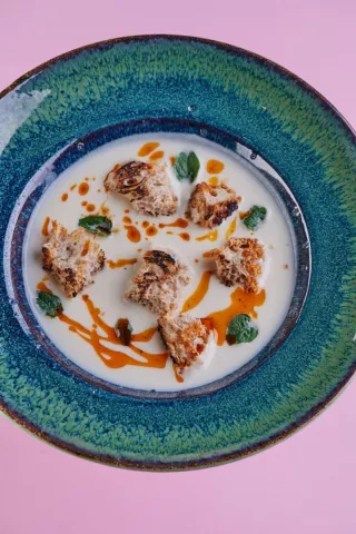 Weißweinsuppe